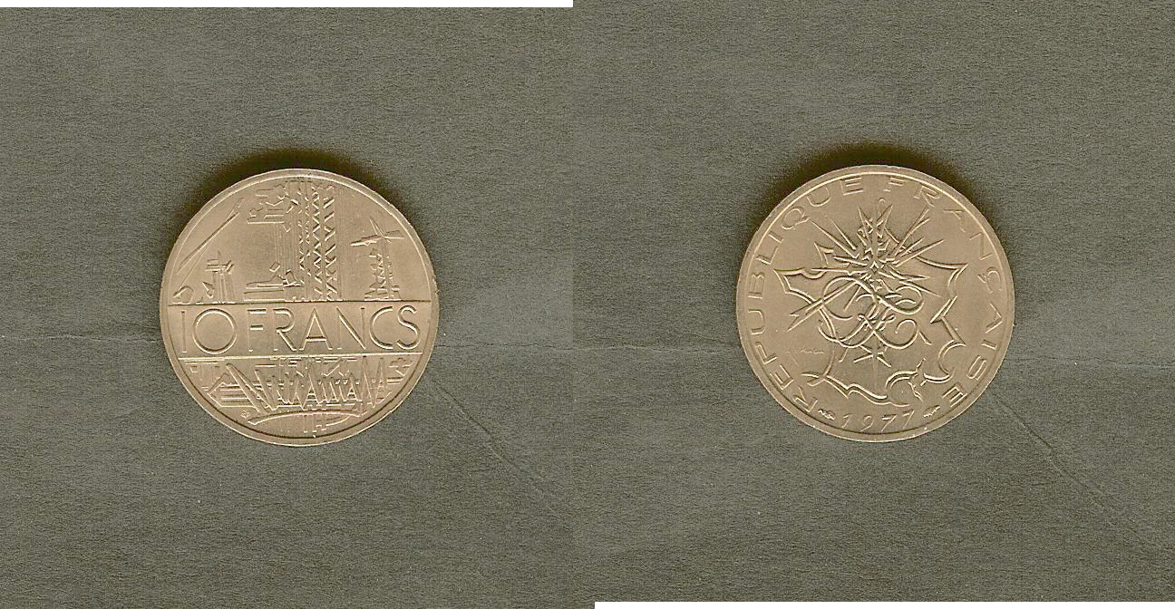 10 francs Mathieu 1977 FDC